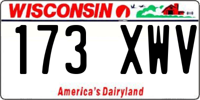 WI license plate 173XWV