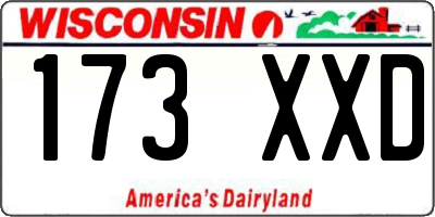 WI license plate 173XXD