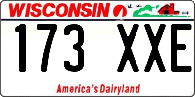 WI license plate 173XXE