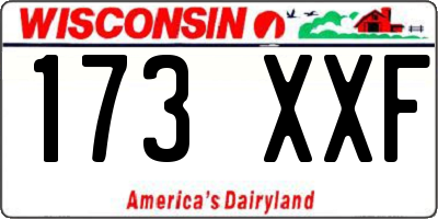 WI license plate 173XXF