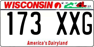 WI license plate 173XXG