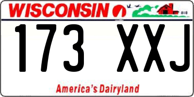 WI license plate 173XXJ