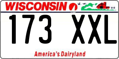 WI license plate 173XXL