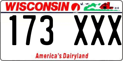 WI license plate 173XXX
