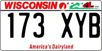 WI license plate 173XYB