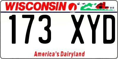 WI license plate 173XYD
