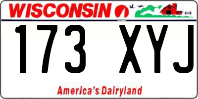 WI license plate 173XYJ