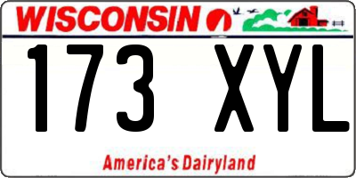 WI license plate 173XYL