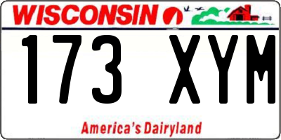 WI license plate 173XYM