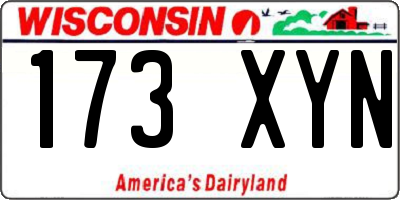 WI license plate 173XYN