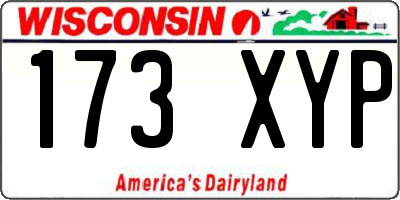 WI license plate 173XYP