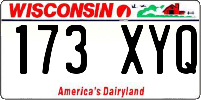WI license plate 173XYQ