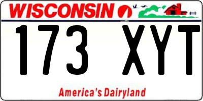 WI license plate 173XYT