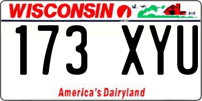 WI license plate 173XYU