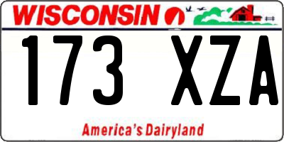 WI license plate 173XZA