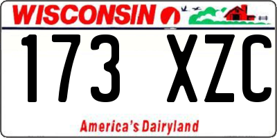 WI license plate 173XZC