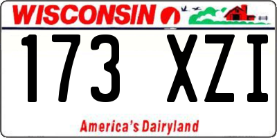 WI license plate 173XZI