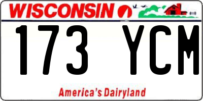 WI license plate 173YCM