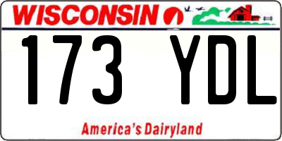 WI license plate 173YDL