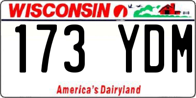 WI license plate 173YDM