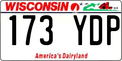 WI license plate 173YDP