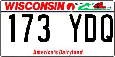 WI license plate 173YDQ