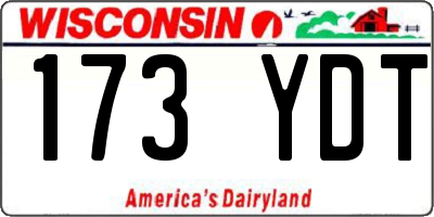 WI license plate 173YDT