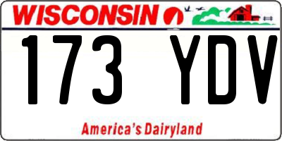 WI license plate 173YDV