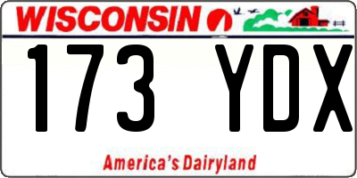 WI license plate 173YDX