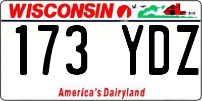 WI license plate 173YDZ