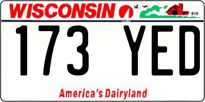 WI license plate 173YED