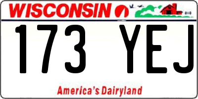 WI license plate 173YEJ