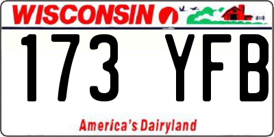 WI license plate 173YFB