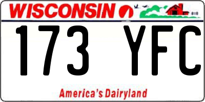 WI license plate 173YFC