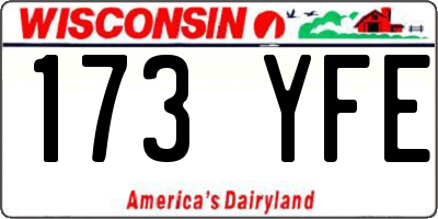 WI license plate 173YFE