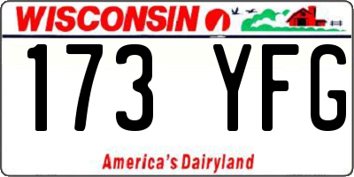 WI license plate 173YFG