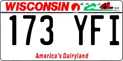 WI license plate 173YFI
