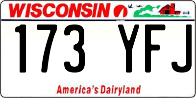WI license plate 173YFJ