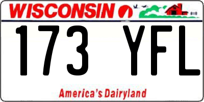 WI license plate 173YFL