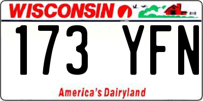 WI license plate 173YFN