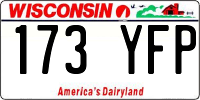 WI license plate 173YFP