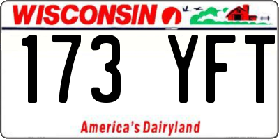 WI license plate 173YFT