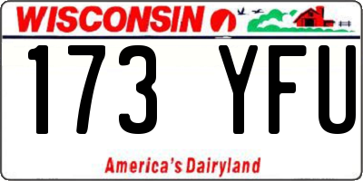 WI license plate 173YFU