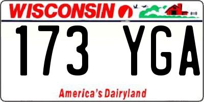 WI license plate 173YGA