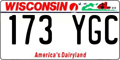 WI license plate 173YGC