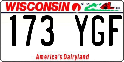WI license plate 173YGF