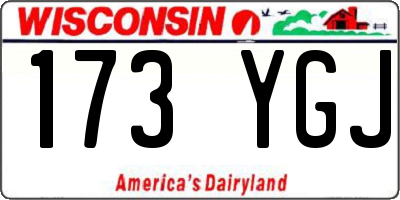 WI license plate 173YGJ