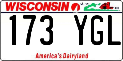 WI license plate 173YGL