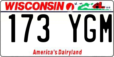 WI license plate 173YGM