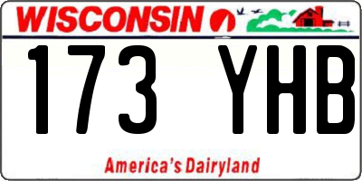 WI license plate 173YHB